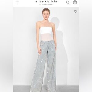 Alice and Olivia Trish Embellished Jean